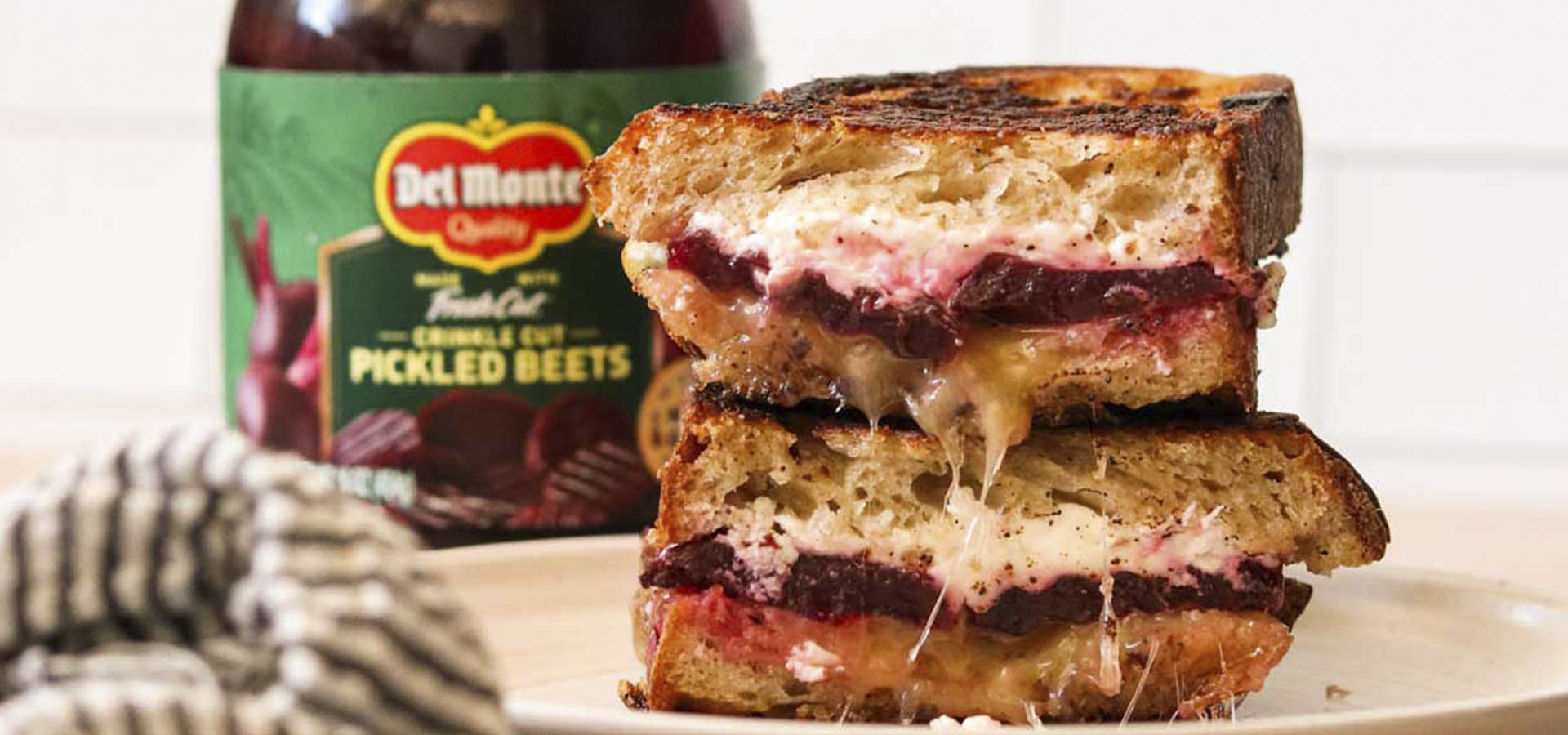 Pickled Beets & Goat Cheese Grilled Cheese Recipe & Instructions Del